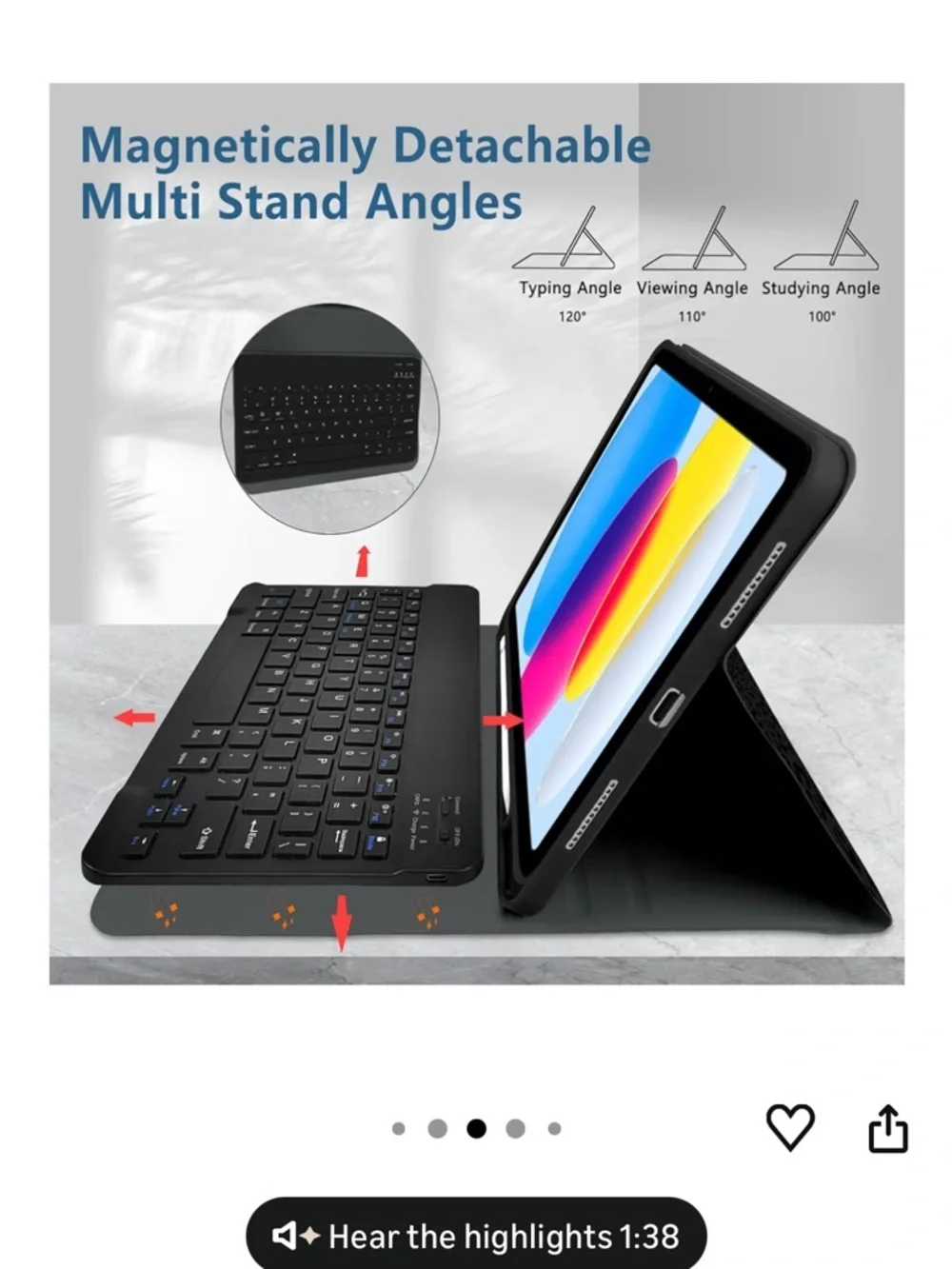 Perfekt Case Keyboard For iPad 11 Gen 11th (A16) 11 In. 2025 iPad 10th, Leopard